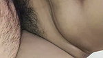 Hairy pussy Indian girl riding dick after blowjob