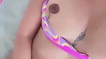 Meetii Kalher Mastrubating with Vibrator on Bed