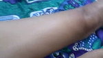 Husband touching her wife nude body
