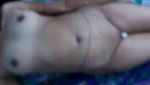 Husband touching her wife nude body