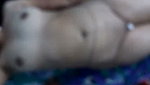 Husband touching her wife nude body