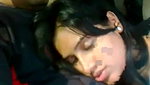 Beautiful girl give Blowjob inside car