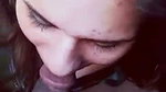 Beautiful girl giving Blowjob deeply