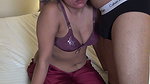 Husband Pressing her boobs in hotel room