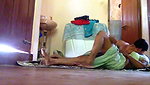 Husband suck boob of neighbour bhabhi on floor