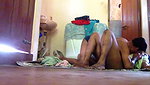 Husband suck boob of neighbour bhabhi on floor