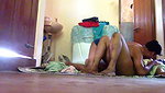 Husband suck boob of neighbour bhabhi on floor