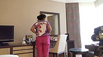 Sexy lady showing her ass to bf