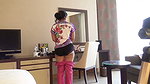 Sexy lady showing her ass to bf