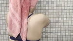 After bath sexy aunty wearing jean