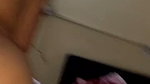Big ass girlfriend riding hard his bf dick