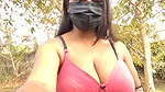 Hot girl show her boobs  wear pink bra