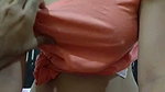 Sexy girl riding  bf boobs pressing