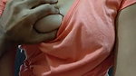Sexy girl riding  bf boobs pressing