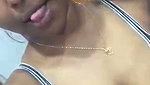 Tamil aunty pressing her huge boobs  enjoying