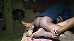 Village aunty boobs pressing  fuck hard on bed