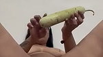 Hot lady destroying her pussy