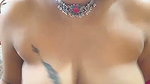 Sexy hot aunty shaking her boobs  talking on live