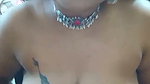 Sexy hot aunty shaking her boobs  talking on live