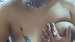 Sexy hot aunty shaking her boobs  talking on live