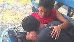 Boyfriend suck his gf boob