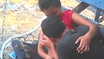 Boyfriend suck his gf boob