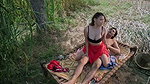 The guy fucks his hot GF under a tree in an adult