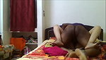 Wife give Blowjob  fuck hard with husband friend on bed