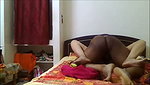 Wife give Blowjob  fuck hard with husband friend on bed