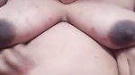 Aunty show her huge boobs  shaking