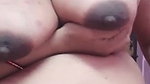 Aunty show her huge boobs  shaking