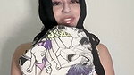 Mumbai Muslim girl showing  using dilo