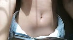 Sexy teen showing her boob and ass