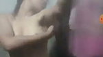 Hot girl undress after bath  wearing cloth and showing on vc