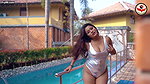 Shital Flaunting Sweaty Armpits, Thighs & Ass in Swimwear Shoot ~ Sparkling Monokini Girl