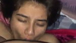 Beautiful girl give deeply Blowjob