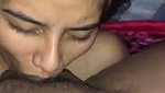 Beautiful girl give deeply Blowjob
