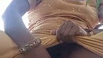Lady fingering her pussy outdoor