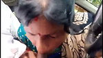 Aunty give Blowjob inside the car