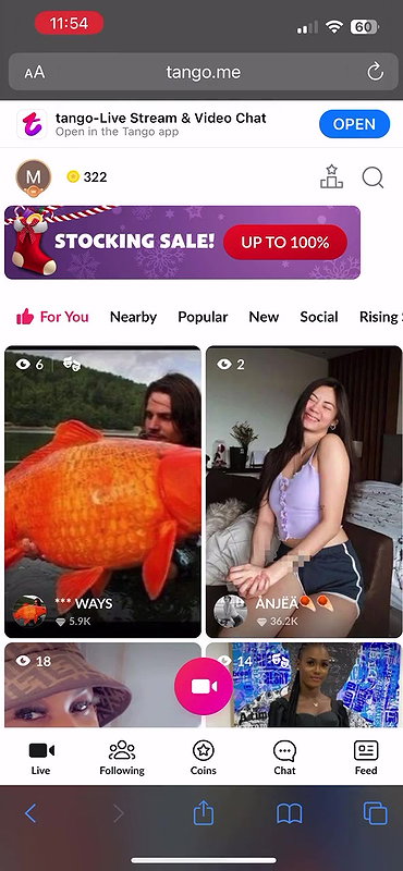 Simi, Hot Babe, Teasing on Tango Live
