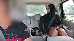 Hijabi slut teases a cab driver and fuck him out