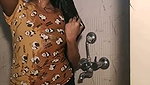 Horny desi stripping under shower in bathroom