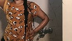 Horny desi stripping under shower in bathroom