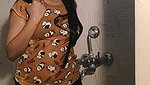 Horny desi stripping under shower in bathroom