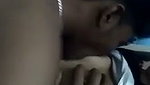 Indian GF making BF suck her tits