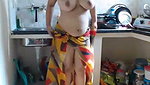 Kitchen nude video of Desi Model wife