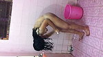 Beautiful girl taking bath