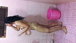 Beautiful girl taking bath