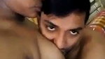 boyfriend suck gf boob