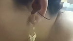 Lady give Blowjob  rubing bf dick between boobs
